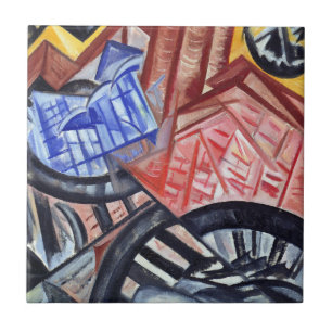 Azulejo De Cerámica La fábrica y el puente