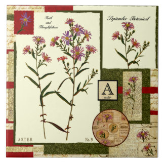 Azulejo De Cerámica La flor de septiembre