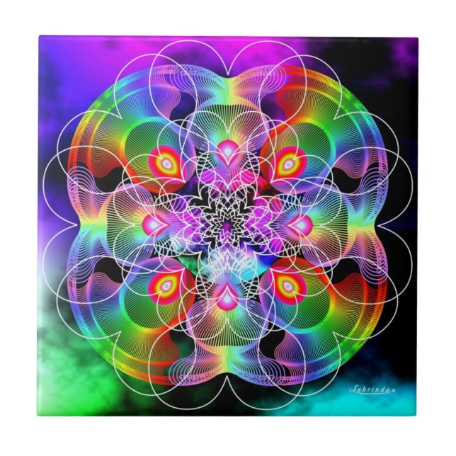 Azulejo De Cerámica La forma del corazón (Frente)