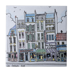 Azulejo De Cerámica La Grand Rue Boulogne-Sur-Mer, Francia
