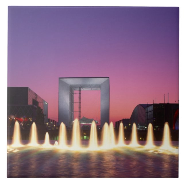 Azulejo De Cerámica La Grande Arche, La Defense, París, Francia (Frente)