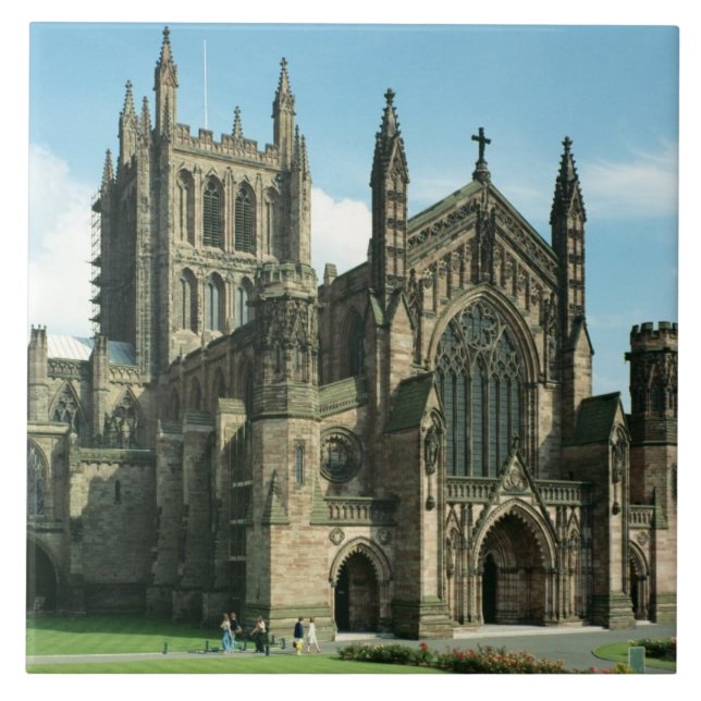 Azulejo De Cerámica La iglesia de la catedral del Virgen María (Frente)