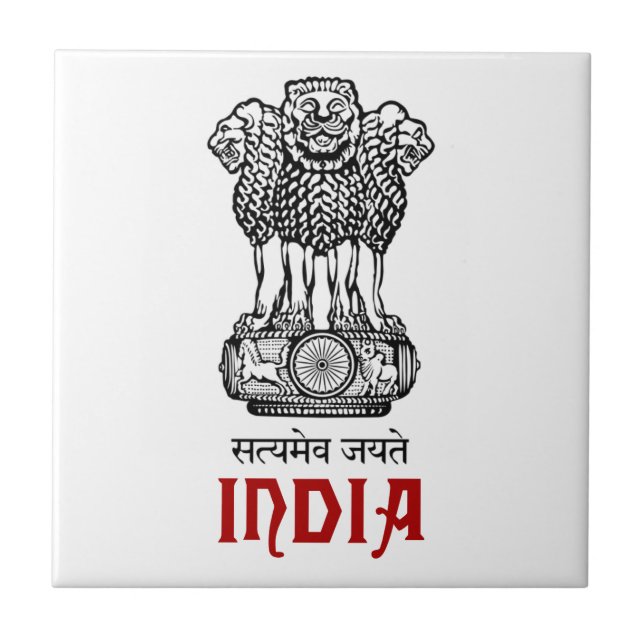 Azulejo De Cerámica La INDIA - sello/emblema/blasón/escudo de armas (Frente)