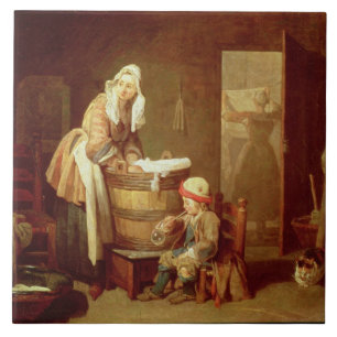 Azulejo De Cerámica La mujer del lavadero