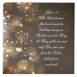 Azulejo De Cerámica La palabra se convirtió en Biblia de carne versus 