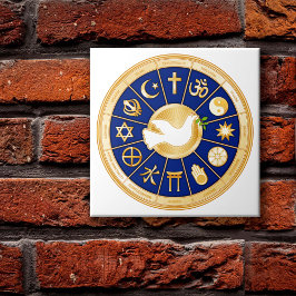 Azulejo De Cerámica La paloma de la paz