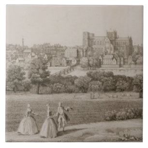 Azulejo De Cerámica La perspectiva suroriental de Rippon, 1731-48