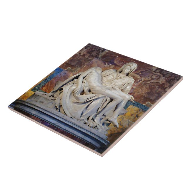 Azulejo De Cerámica La Pieta de Michelangelo (Lado)