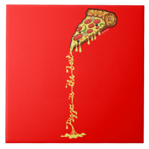 Azulejo De Cerámica La pizza es el mejor