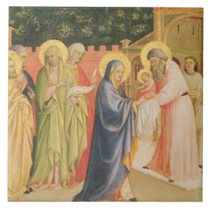 Azulejo De Cerámica La presentación en el templo