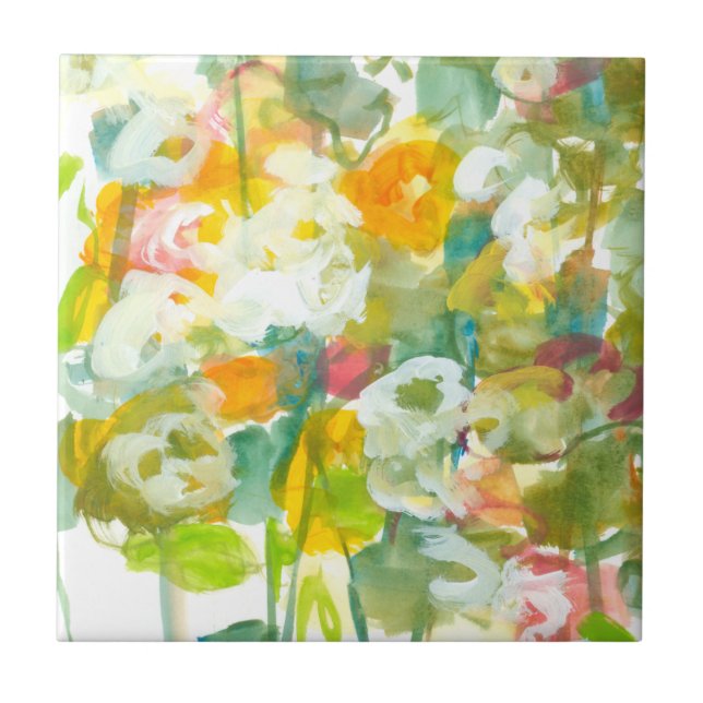 Azulejo De Cerámica La primavera tiene Sprung II (Frente)