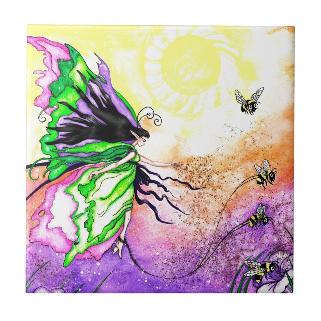 Azulejo De Cerámica La Prominada de la Polinización (Frente)