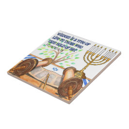 Azulejo De Cerámica La sabiduría es un árbol de la vida mosaico/ trive