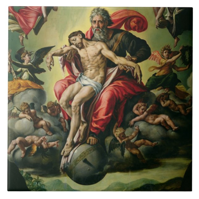 Azulejo De Cerámica La trinidad santa (Frente)