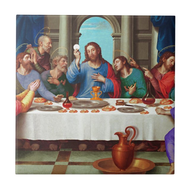 Azulejo De Cerámica La última cena (Frente)