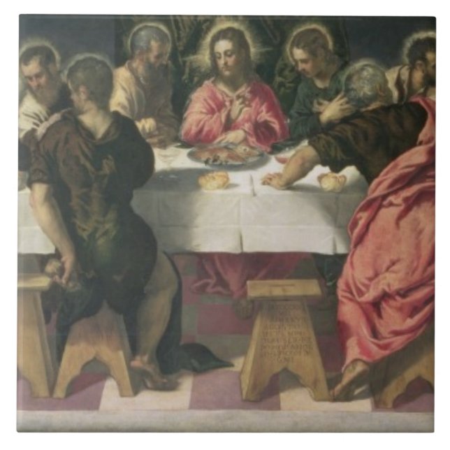 Azulejo De Cerámica La última cena 4 (Frente)