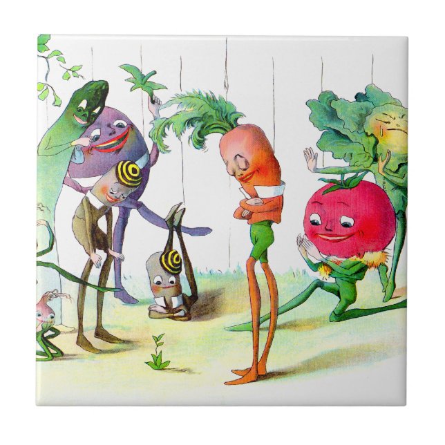 Azulejo De Cerámica La venganza 2 de los Vege-Hombres (Frente)