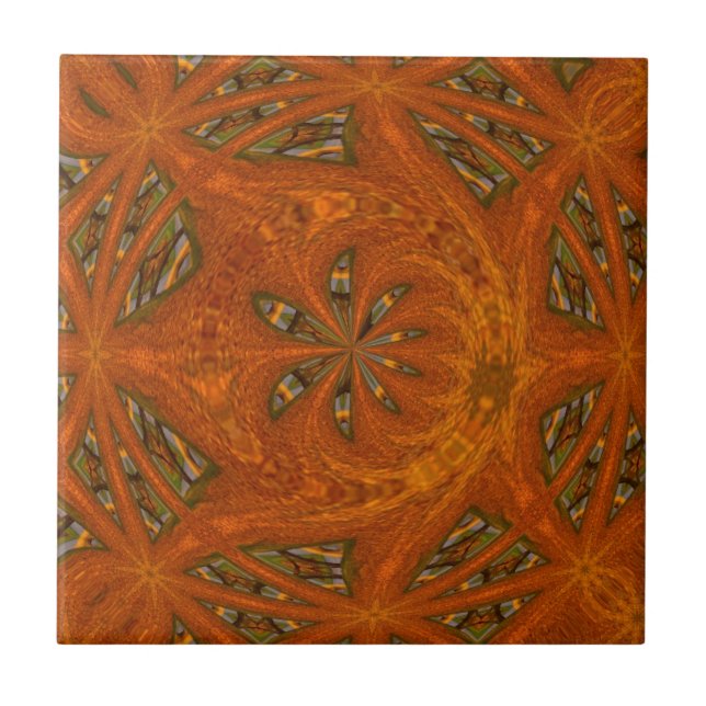 Azulejo De Cerámica Laberinto de Arte Abstracto (Frente)