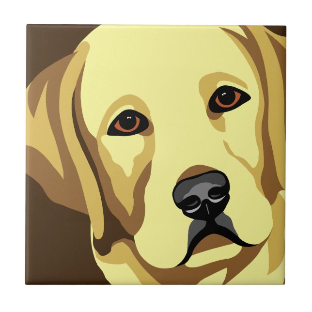 Azulejo De Cerámica Labrador retriever (Frente)