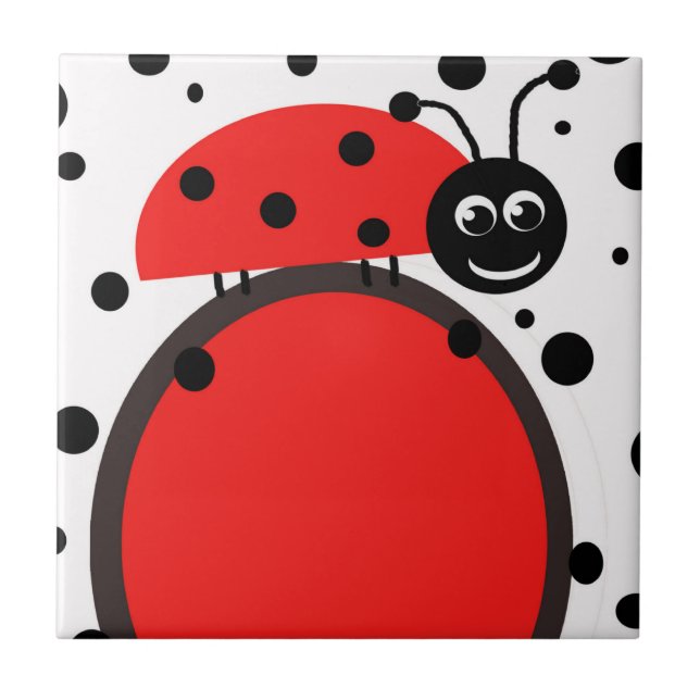 Azulejo De Cerámica Ladybug Ceramic Tile (Frente)