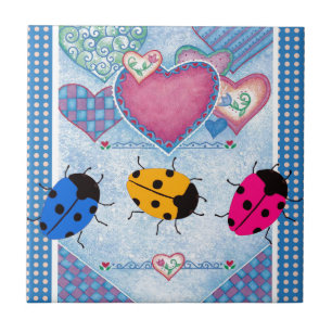 AZULEJO DE CERÁMICA LADYBUGS