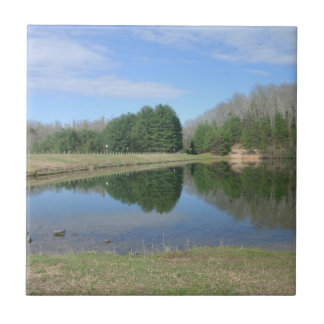 Azulejo De Cerámica Lago azul