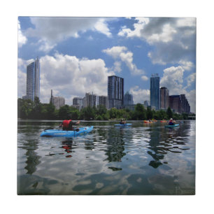 Azulejo De Cerámica Lago Ladybird Kayaks y Parque de Perros - Austin,