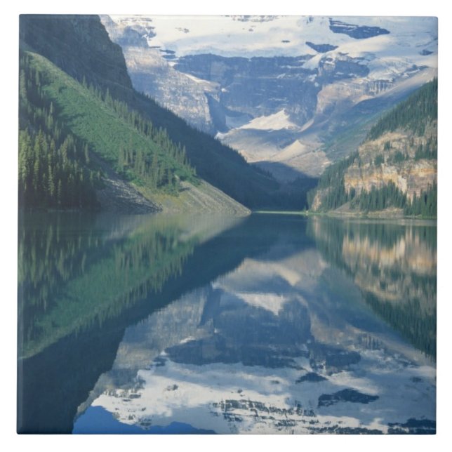 Azulejo De Cerámica Lago Louise, Parque Nacional Banff, Alberta, (Frente)