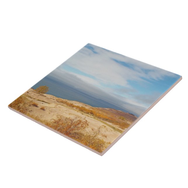 AZULEJO DE CERÁMICA "LAGO MICHIGAN EN DUNAS DE OSO DORMIDO" (Lado)