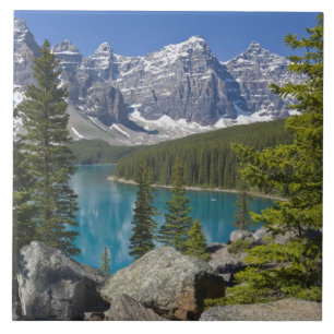 Azulejo De Cerámica Lago Moraine, Rocosas canadienses, Alberta, Canadá
