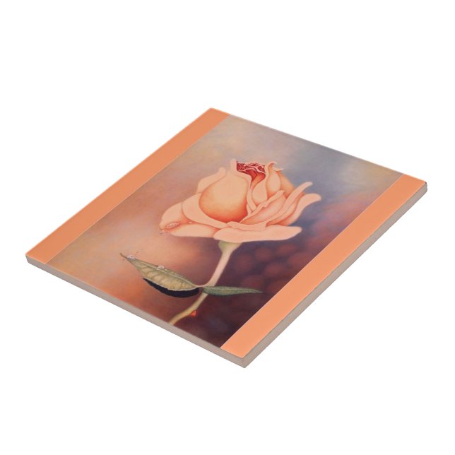 Azulejo De Cerámica Lágrimas de Rosa (Lado)