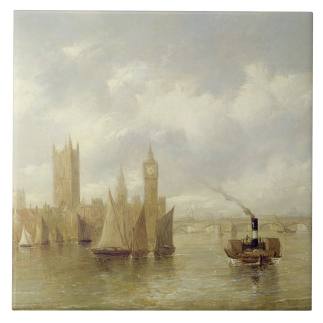 Azulejo De Cerámica Las casas del parlamento (Frente)