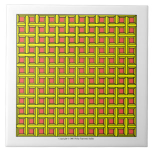 Azulejo De Cerámica Latticework amarillo