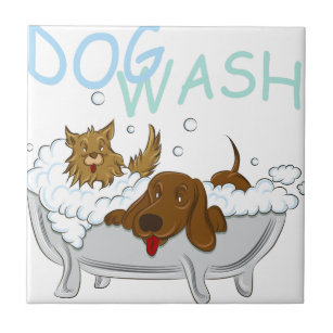 Azulejo De Cerámica Lavado limpio de los perros