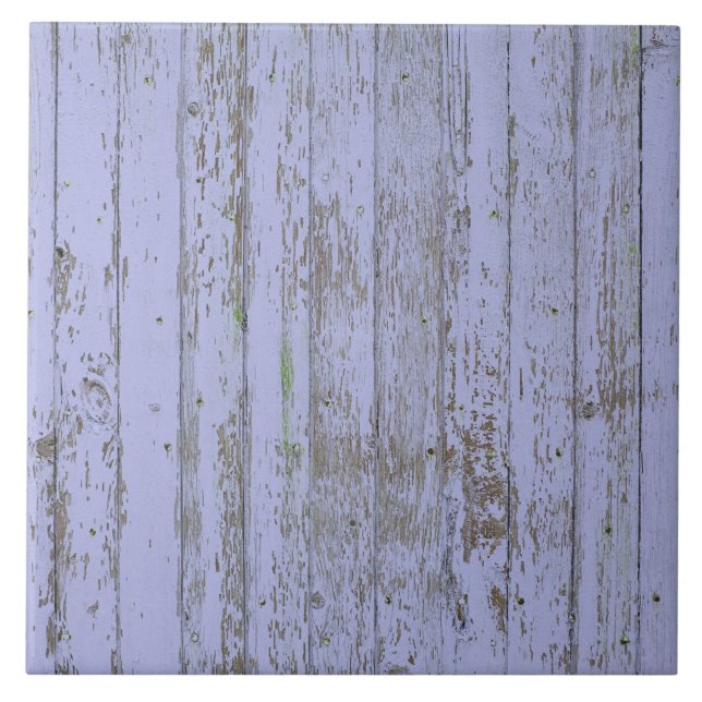 Azulejo De Cerámica Lavender Faux Madera Textura Gran Cuadrado Tile (Frente)
