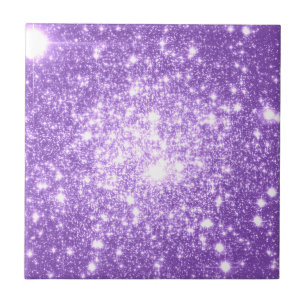 Azulejo De Cerámica Lavender Purple Stars