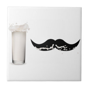 Azulejo De Cerámica Leche Mustache
