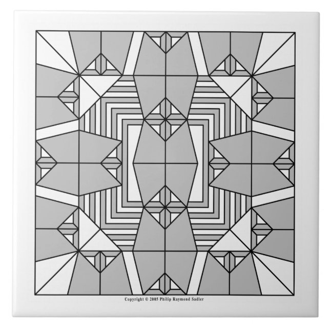 Azulejo De Cerámica Lechuzas grises (Frente)