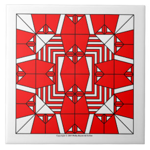 Azulejo De Cerámica Lechuzas rojas