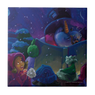 Azulejo De Cerámica Lectura en invierno