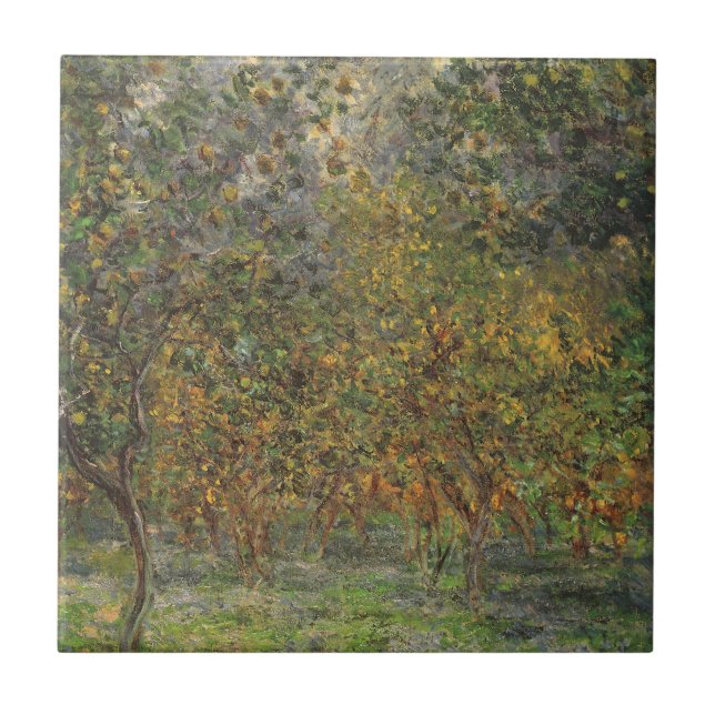 Azulejo De Cerámica Lemon Grove en Bordighera por Claude Monet (Frente)