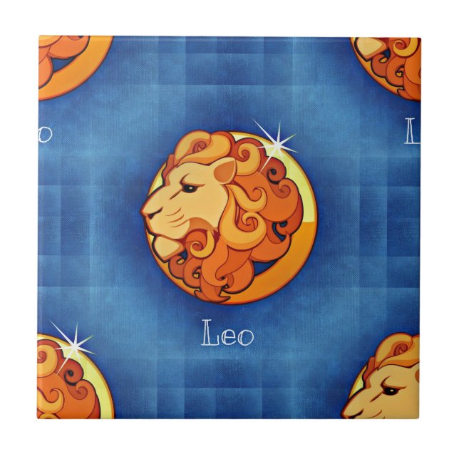 Azulejo De Cerámica leo horoscope (Frente)