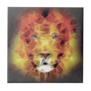 Azulejo De Cerámica León fractal