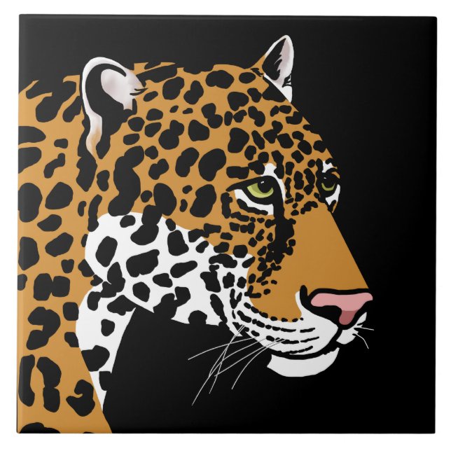 Azulejo De Cerámica Leopardo (Frente)