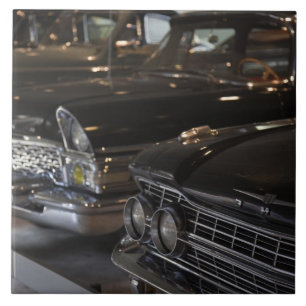 Azulejo De Cerámica Letonia, Riga, Riga Motor Museum, automóviles del