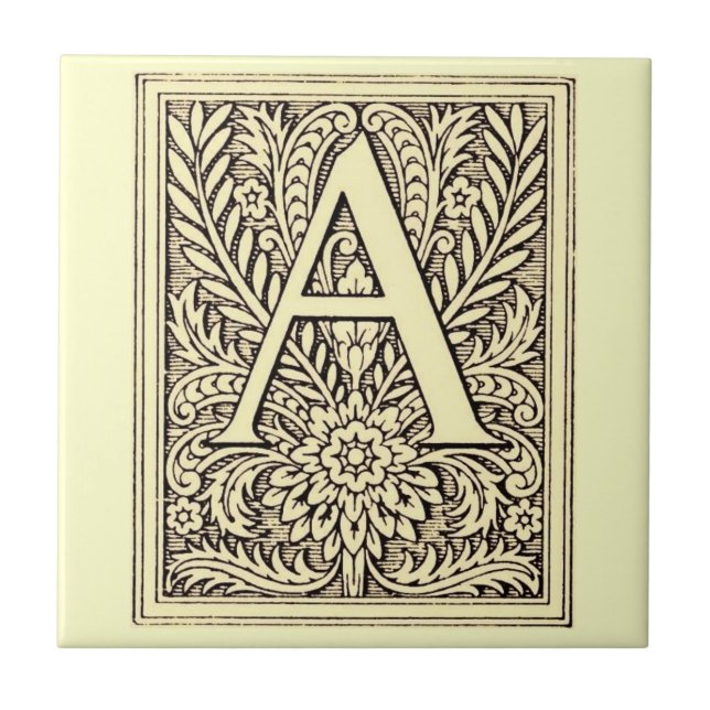 Azulejo De Cerámica Letra alfabeta a (Frente)