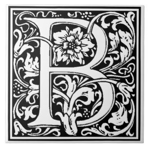 Azulejo de cerámica - Letra monograma B