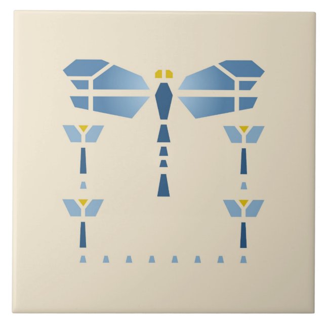 Azulejo De Cerámica "Libélula adoptiva " de Helen (Frente)