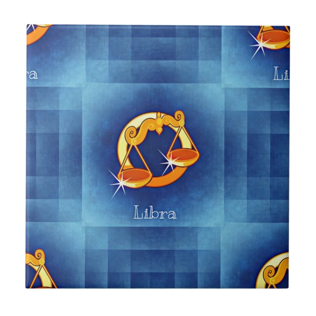 Azulejo De Cerámica libra horoscope (Frente)