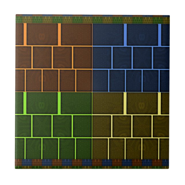 Azulejo De Cerámica Lienzo de pared (Frente)